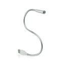 LAMPADA USB A LED BIANCO CON BRACCETTO SEMI-RIGIDO LUNGHEZZA 27 Cm