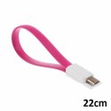 CAVO MICRO USB PIATTO MAGNETICO - LUNGHEZZA 22 CM COLORE ROSA