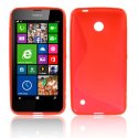 CUSTODIA GEL TPU SILICONE DOUBLE per NOKIA LUMIA 630 COLORE ROSSO