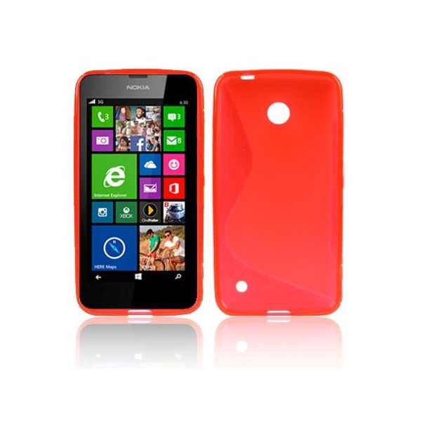 CUSTODIA GEL TPU SILICONE DOUBLE per NOKIA LUMIA 630 COLORE ROSSO