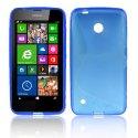 CUSTODIA GEL TPU SILICONE DOUBLE per NOKIA LUMIA 630 COLORE BLU