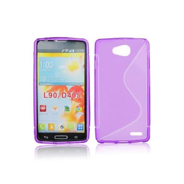 CUSTODIA GEL TPU SILICONE DOUBLE per LG L90 DUAL D410 COLORE VIOLA