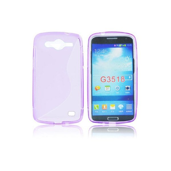 CUSTODIA GEL TPU SILICONE DOUBLE per SAMSUNG G386 GALAXY CORE LTE, G3518 COLORE VIOLA