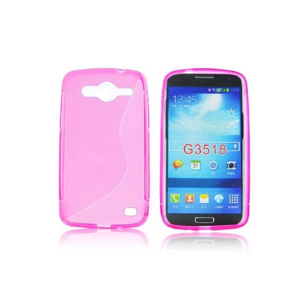 CUSTODIA GEL TPU SILICONE DOUBLE per SAMSUNG G386 GALAXY CORE LTE, G3518 COLORE ROSA