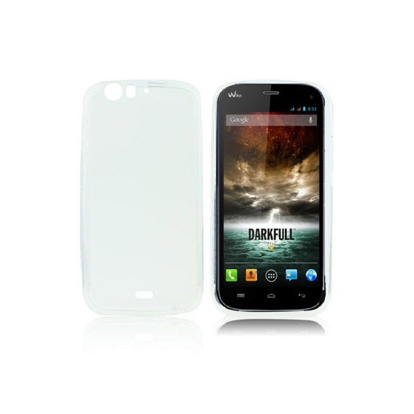 CUSTODIA GEL TPU SILICONE per WIKO DARKFULL HELL COLORE BIANCO-TRASPARENTE