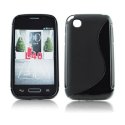 CUSTODIA GEL TPU SILICONE DOUBLE per LG L35 D150, L40 D160, L40 Dual Sim D170 COLORE NERO