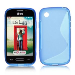 CUSTODIA GEL TPU SILICONE DOUBLE per LG L35 D150, L40 D160, L40 Dual Sim D170 COLORE BLU