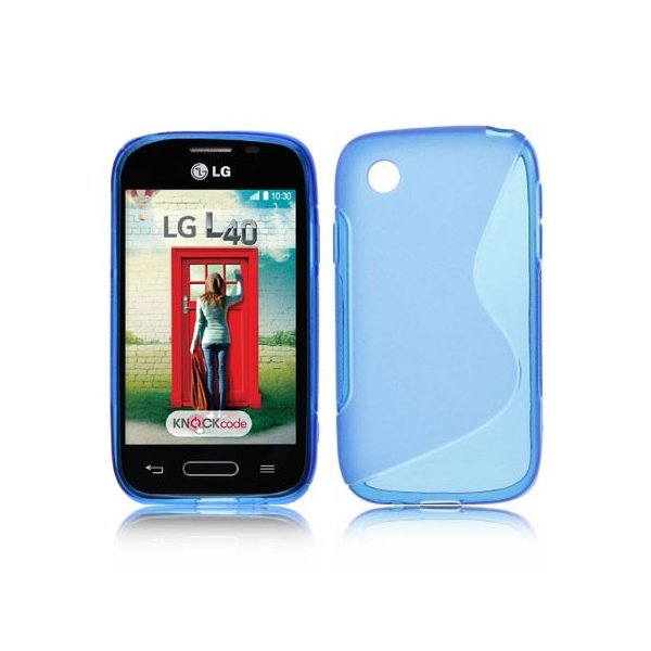 CUSTODIA GEL TPU SILICONE DOUBLE per LG L35 D150, L40 D160, L40 Dual Sim D170 COLORE BLU