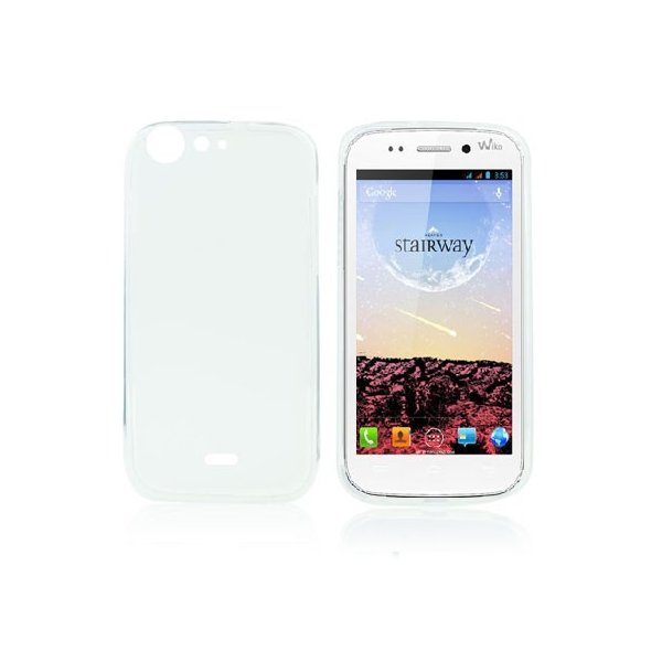 CUSTODIA GEL TPU SILICONE per WIKO STAIRWAY COLORE BIANCO TRASPARENTE