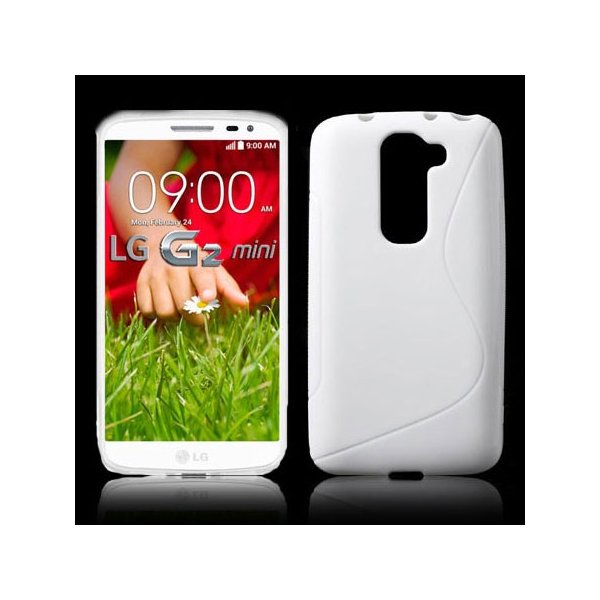 CUSTODIA GEL TPU SILICONE DOUBLE per LG G2 MINI COLORE BIANCO