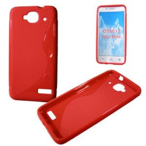 CUSTODIA GEL TPU SILICONE DOUBLE per ALCATEL ONE TOUCH IDOL MINI 6012 COLORE ROSSO