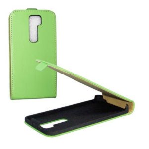 CUSTODIA SLIM VERTICALE FLIP PELLE per LG OPTIMUS G2, D802, D802TA, D803 COLORE VERDE