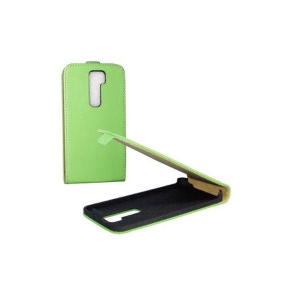 CUSTODIA SLIM VERTICALE FLIP PELLE per LG OPTIMUS G2, D802, D802TA, D803 COLORE VERDE