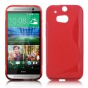 CUSTODIA GEL TPU SILICONE DOUBLE per HTC ONE 2 ( M8 ), ONE M8s COLORE ROSSO