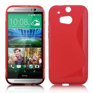 CUSTODIA GEL TPU SILICONE DOUBLE per HTC ONE 2 ( M8 ), ONE M8s COLORE ROSSO