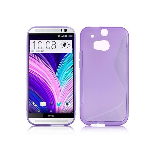 CUSTODIA GEL TPU SILICONE DOUBLE per HTC ONE 2 ( M8 ), ONE M8s COLORE VIOLA