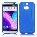 CUSTODIA GEL TPU SILICONE DOUBLE per HTC ONE 2 ( M8 ), ONE M8s COLORE BLU