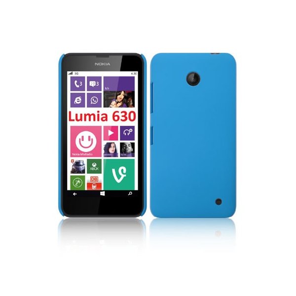 CUSTODIA BACK RIGIDA per NOKIA LUMIA 630 COLORE AZZURRO