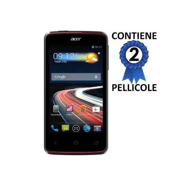 PELLICOLA PROTEGGI DISPLAY per ACER LIQUID Z4, LIQUID Z4 DUO CONFEZIONE 2 PEZZI