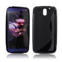 CUSTODIA GEL TPU SILICONE DOUBLE per HTC DESIRE 610 COLORE NERO