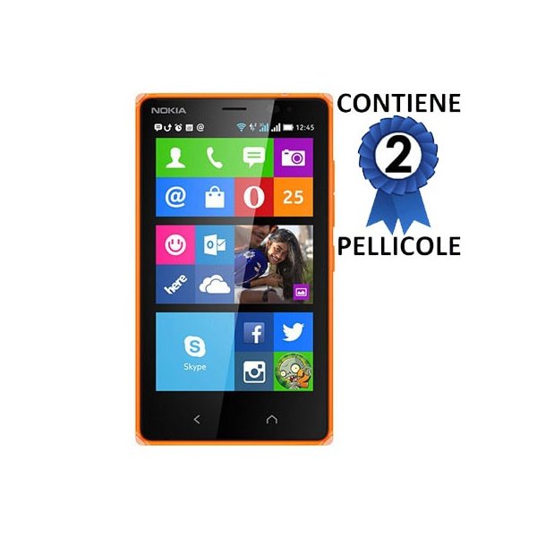 PELLICOLA PROTEGGI DISPLAY per NOKIA X2 DUAL SIM CONFEZIONE 2 PEZZI