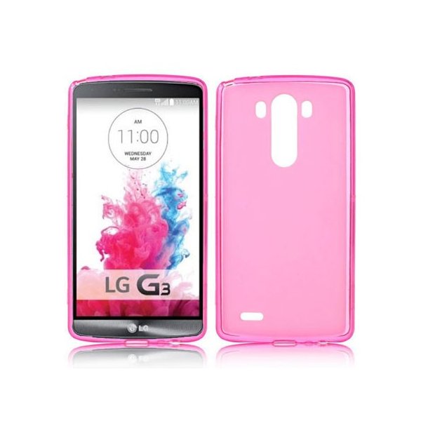 CUSTODIA GEL TPU SILICONE per LG G3 D850, D855, LS990 COLORE ROSA