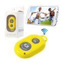 TELECOMANDO BLUETOOTH AUTOSCATTO FOTOCAMERA PER ANDROID E IOS FINO A 10MT COLORE GIALLO SEGUE COMPATIBILITA'...