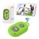 TELECOMANDO BLUETOOTH AUTOSCATTO FOTOCAMERA PER ANDROID E IOS FINO A 10MT COLORE VERDE SEGUE COMPATIBILITA'...