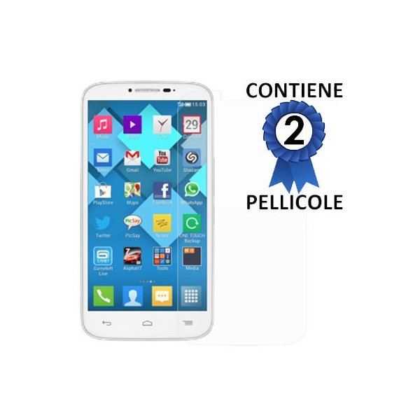 PELLICOLA PROTEGGI DISPLAY per ALCATEL ONE TOUCH POP C9, OT-7047 CONFEZIONE 2 PEZZI