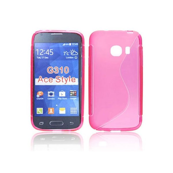 CUSTODIA GEL TPU SILICONE DOUBLE per SAMSUNG G310 GALAXY ACE STYLE COLORE ROSA