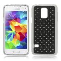 CUSTODIA BACK RIGIDA CON BRILLANTINI per SAMSUNG G800 GALAXY S5 MINI COLORE NERO