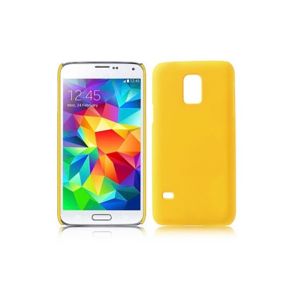 CUSTODIA BACK RIGIDA per SAMSUNG G800 GALAXY S5 MINI COLORE GIALLO