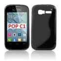 CUSTODIA GEL TPU SILICONE DOUBLE per ALCATEL ONE TOUCH POP C1 COLORE NERO