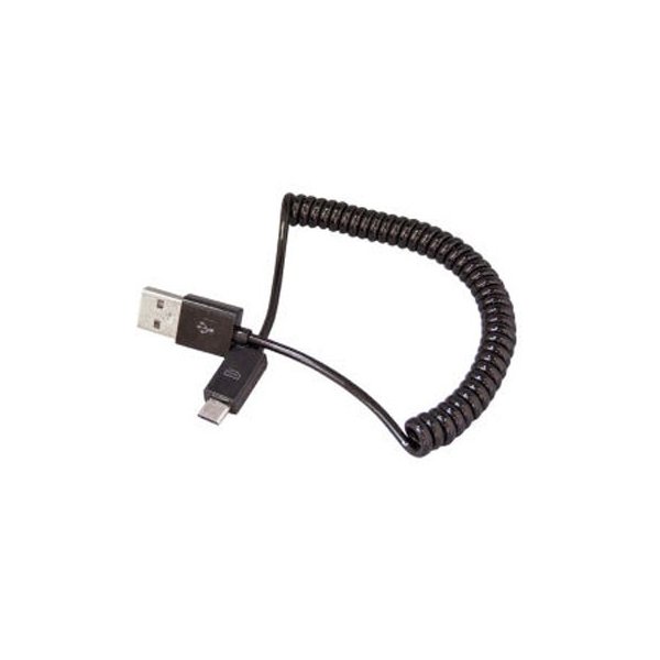 CAVO MICRO USB A SPIRALE COLORE NERO