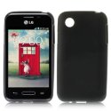 CUSTODIA GEL TPU SILICONE per LG L35 D150, L40 D160, L40 Dual Sim D170 COLORE NERO