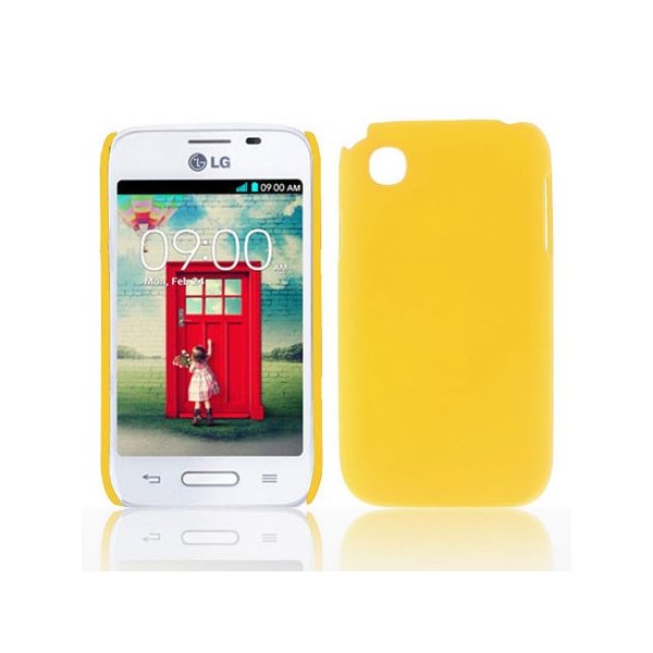 CUSTODIA BACK RIGIDA per LG L35 D150, L40 D160, L40 Dual Sim D170 COLORE GIALLO