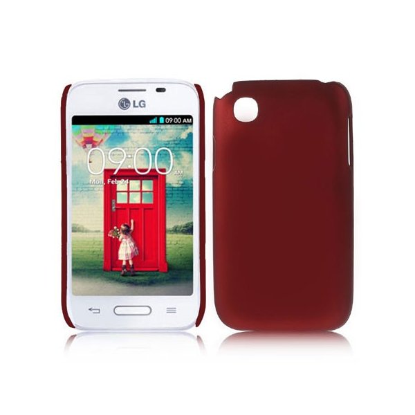 CUSTODIA BACK RIGIDA per LG L35 D150, L40 D160, L40 Dual Sim D170 COLORE BORDEAUX