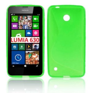 CUSTODIA GEL TPU SILICONE DOUBLE per NOKIA LUMIA 630 COLORE VERDE