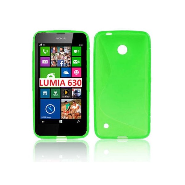 CUSTODIA GEL TPU SILICONE DOUBLE per NOKIA LUMIA 630 COLORE VERDE