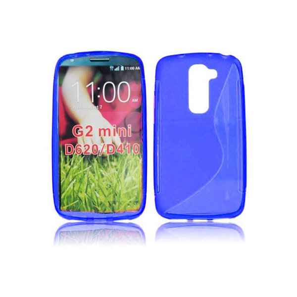 CUSTODIA GEL TPU SILICONE DOUBLE per LG G2 MINI COLORE BLU