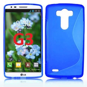 CUSTODIA GEL TPU SILICONE DOUBLE per LG G3 D850, D855, LS990 COLORE BLU