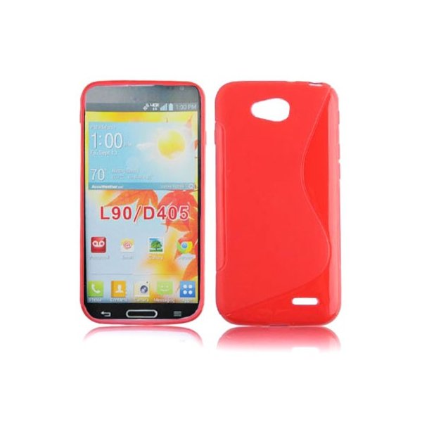 CUSTODIA GEL TPU SILICONE DOUBLE per LG L90 DUAL D410 COLORE ROSSO