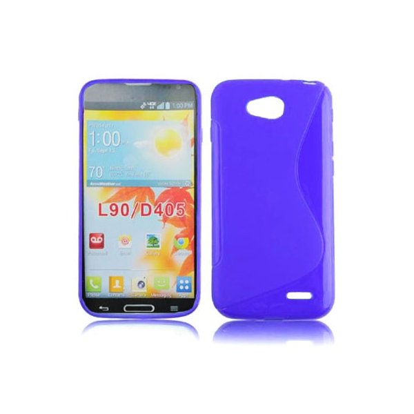 CUSTODIA GEL TPU SILICONE DOUBLE per LG L90 DUAL D410 COLORE BLU