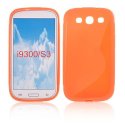 CUSTODIA GEL TPU SILICONE DOUBLE per SAMSUNG I9300 GALAXY S3, I9300i GALAXY S3 NEO COLORE ARANCIONE