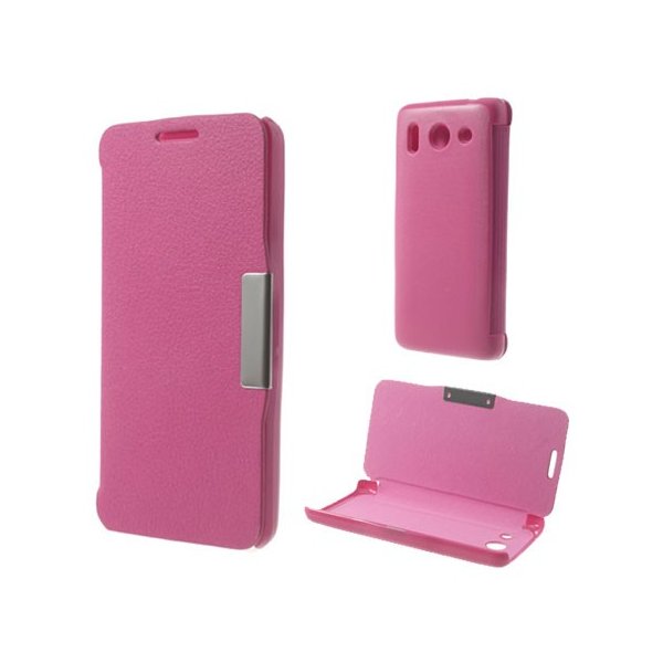 CUSTODIA FLIP ORIZZONTALE per HUAWEI ASCEND G510, U8951 DAYTONA COLORE ROSA