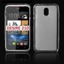 CUSTODIA GEL TPU SILICONE per HTC DESIRE 210 DUAL SIM COLORE BIANCO-TRASPARENTE