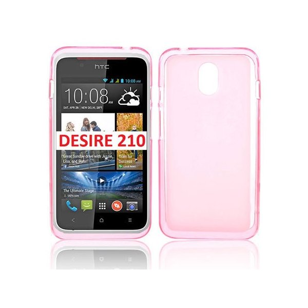 CUSTODIA GEL TPU SILICONE per HTC DESIRE 210 DUAL SIM COLORE ROSA