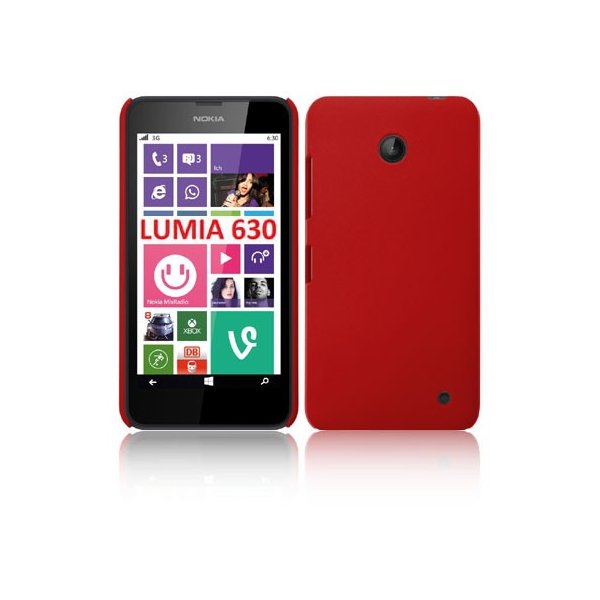 CUSTODIA BACK RIGIDA per NOKIA LUMIA 630 COLORE ROSSO