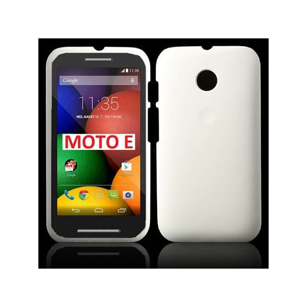 CUSTODIA BACK RIGIDA per MOTOROLA MOTO E (1ª generazione) COLORE BIANCO