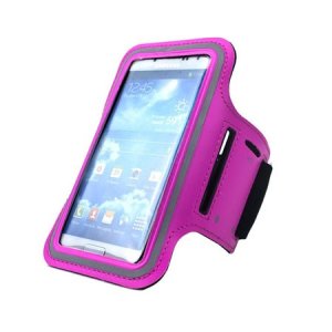 CUSTODIA DA BRACCIO CON CHIUSURA A STRAPPO per SAMSUNG G900F GALAXY S5, GALAXY S5 NEO G903F COLORE ROSA